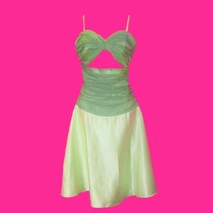sexy green cut out prom dress size extra small 4